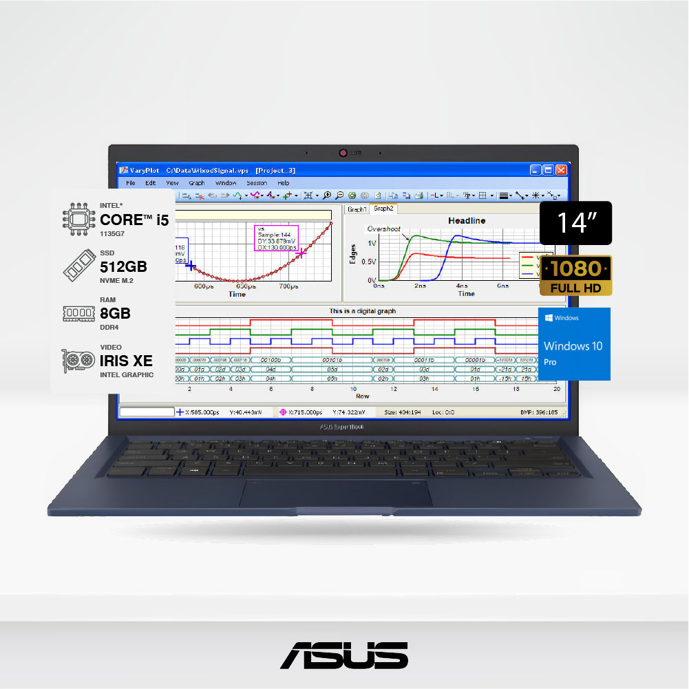 LAPTOP ASUS ExpertBook B1400CEAE-EK0853R 14" FHD Core i5-1135G7 2.4/4.2GHz, 8GB DDR4, SSD 512GB M.2 PCIe, Windows 10PRO