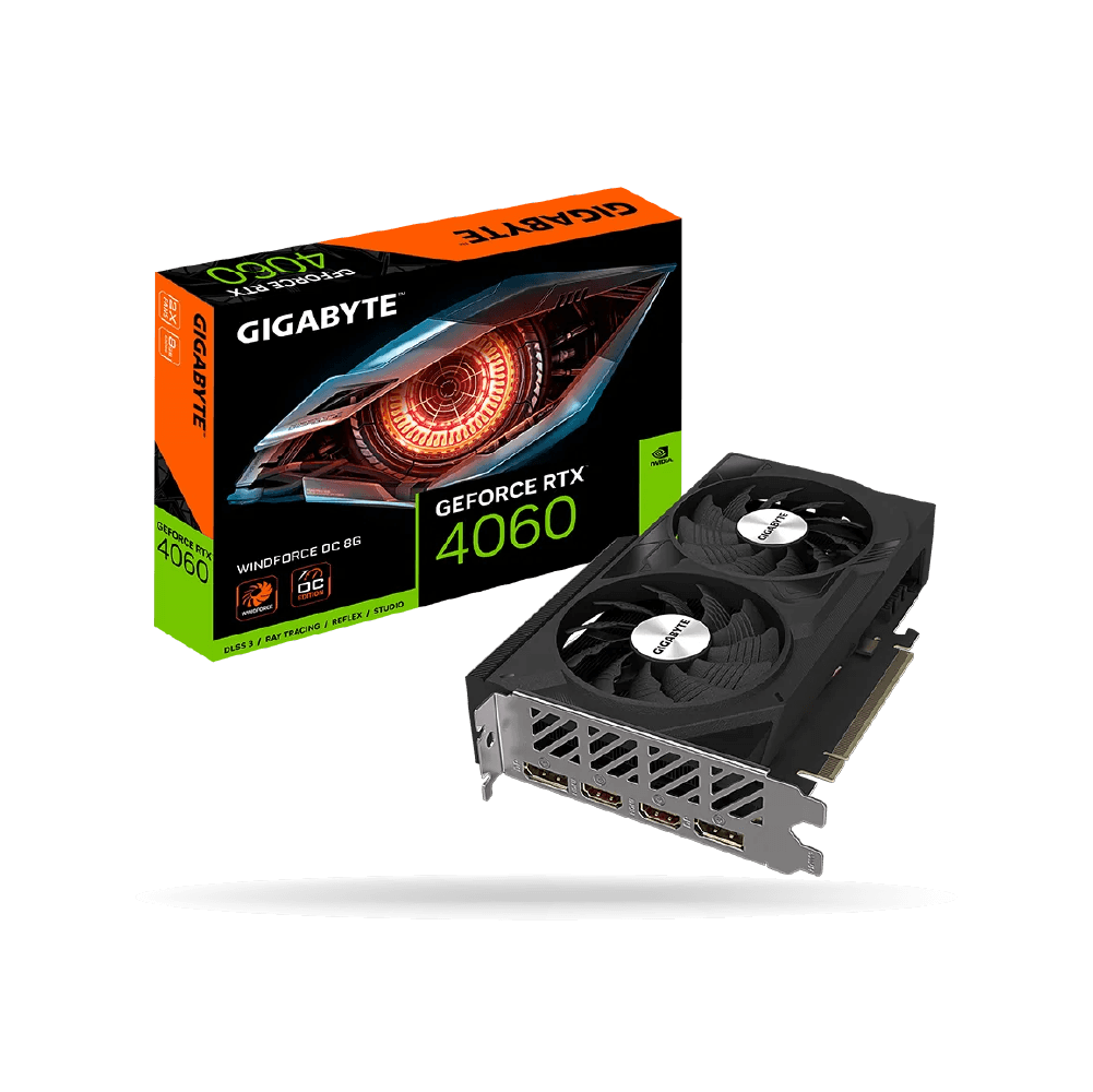 Tarjeta de Video Gigabyte GeForce RTX 4060 WINDFORCE OC 8G, 8GB GDDR6, 2xHDMI – 2xDP