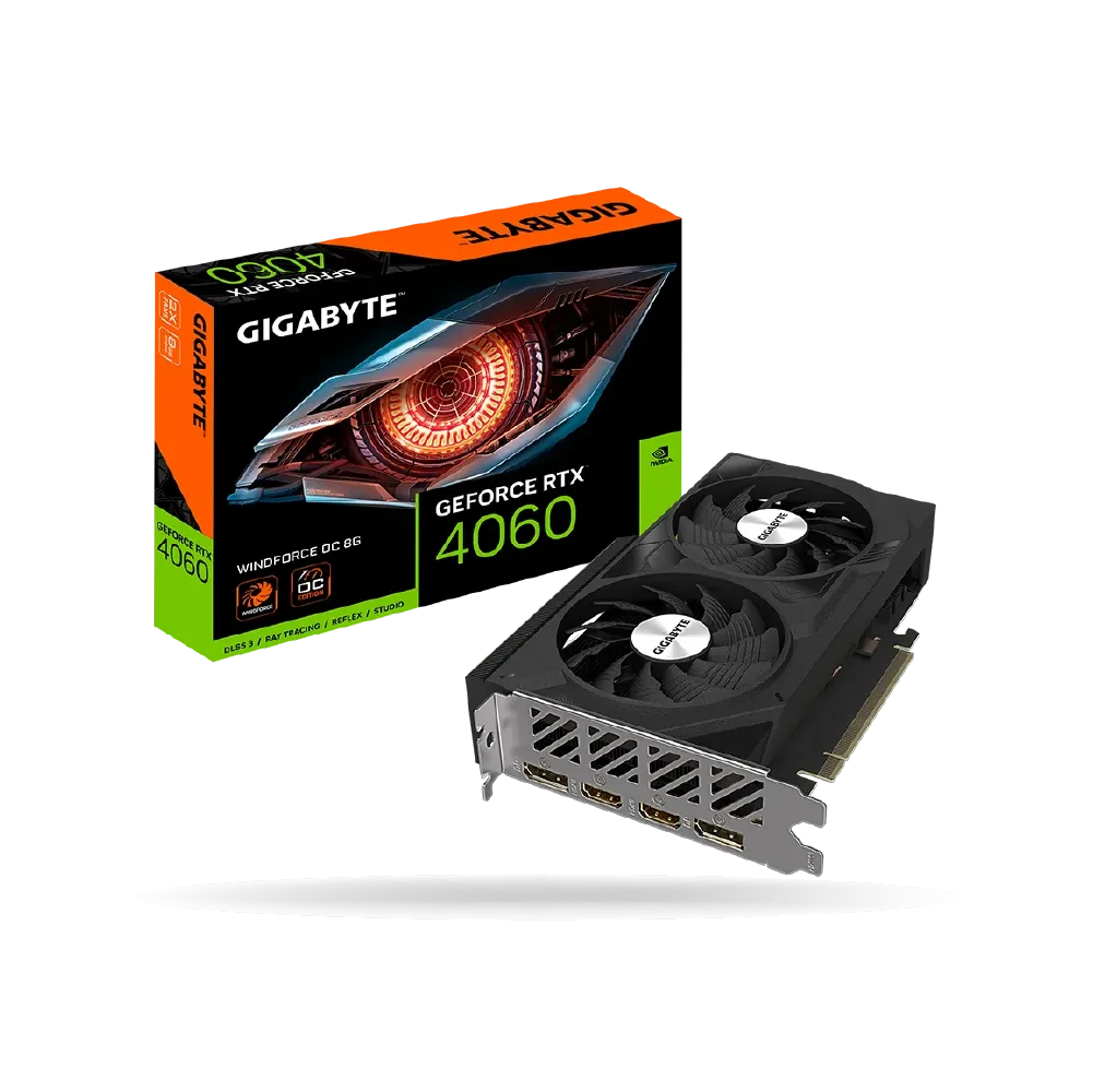 Tarjeta de Video Gigabyte GeForce RTX 4060 WINDFORCE OC 8G, 8GB