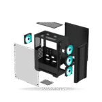 Case Gaming DeepCool CC560 V2 Negro, ARGB, ATX, 4 Cooler 120mm, Soporta Fan de hasta 2x140mm, Vidrio Templado