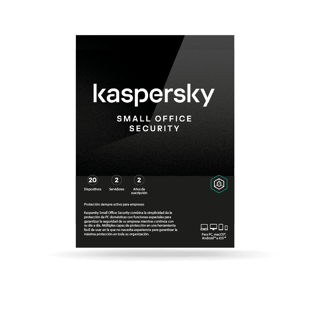 Antivirus Kaspersky Small Office Security 8, digital ESD (20 dispositivos + 2 Server) 2 AÑOS