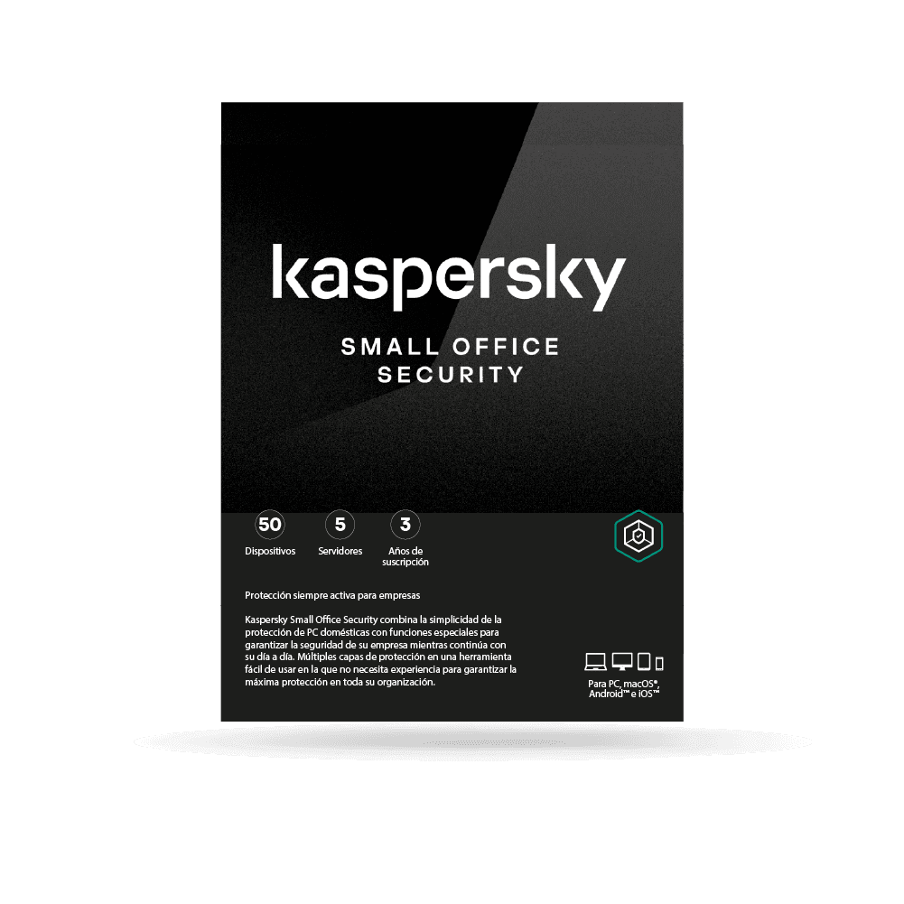 Antivirus Kaspersky Small Office Security 8, digital ESD (50 dispositivos + 5 Server) 3 AÑOS
