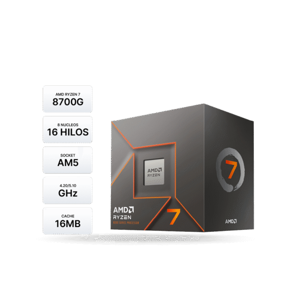 Procesador AMD Ryzen 7 8700G 4.2GHz Socket AM5 16MB Cache, 6-Core, Graphics Radeon 780M