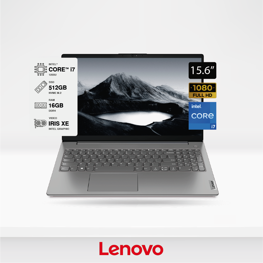 Laptop Lenovo V15 G3 IAP 15.6" FHD, Core i7-1255U, RAM 16GB DDR4, SSD 512GB M.2, FreeDOS