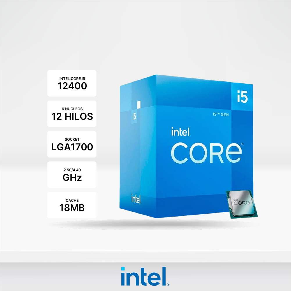 Procesador Intel Core i5-12400 2.50ghz 18MB Caché, LGA1700 intel graphics