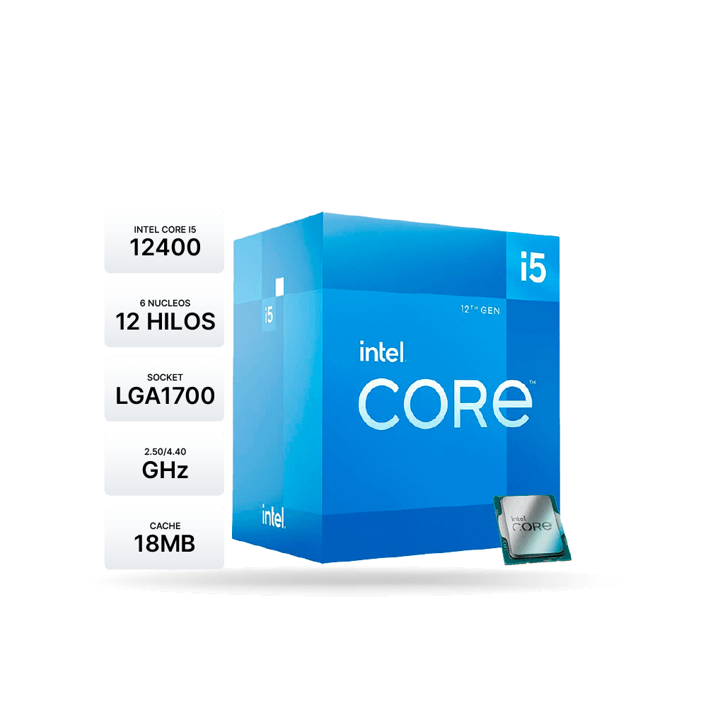 Procesador Intel Core i5-12400 2.50ghz 18MB Caché, LGA1700 intel graphics