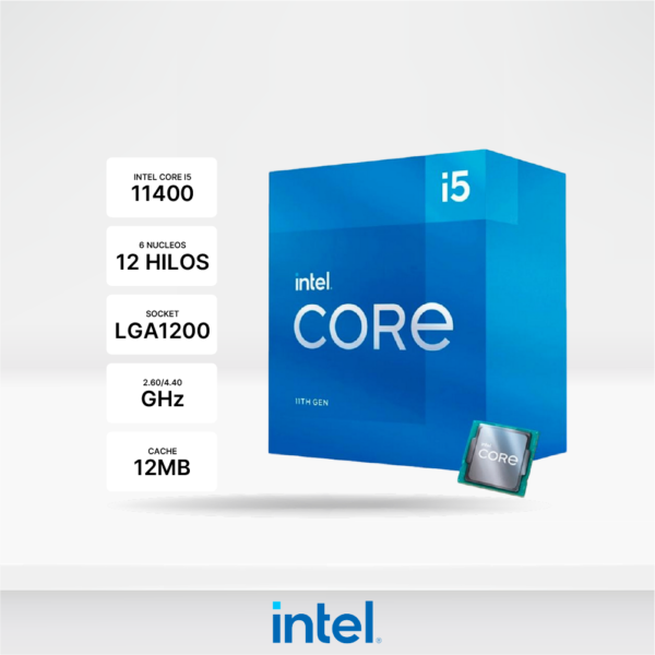 Procesador INTEL CORE I5-11400 2.60GHz/12MB LGA1200