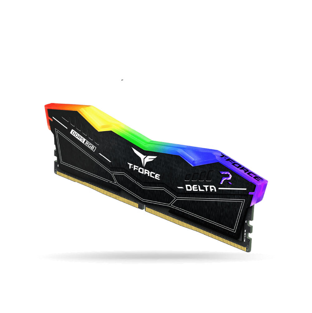 Memoria TEAMGROUP T-FORCE DELTA BLACK RGB, 16GB (1x16GB) DDR5-6000MHz, CL38, 1.25V
