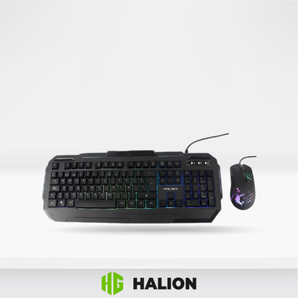 KIT GAMER TECLADO MOUSE HALION TORNADO HA-818C RGB