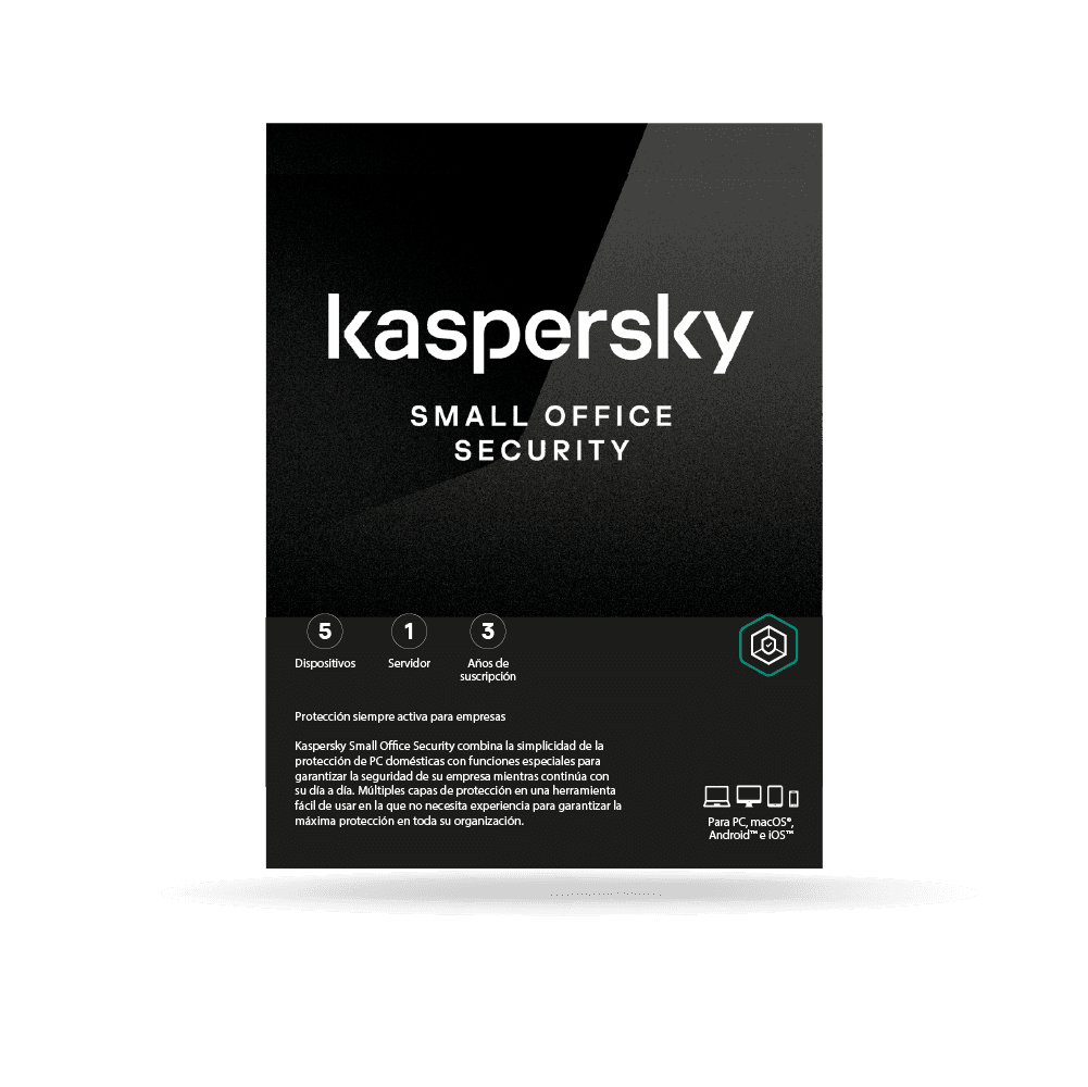Antivirus Kaspersky Small Office Security 8, digital ESD (5 dispositivos + 1 Server) 3 AÑOS