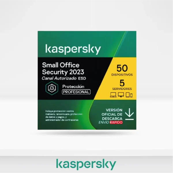 Antivirus Kaspersky Small Office Security 8, digital ESD (50 dispositivos + 5 Server) 2 AÑOS