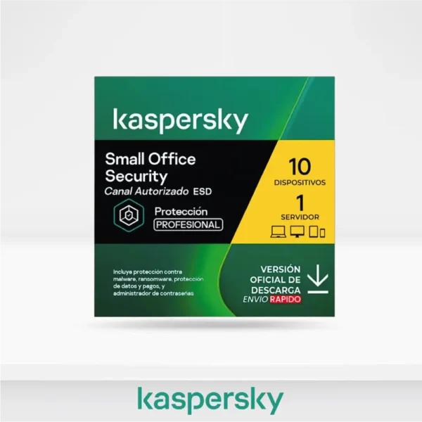 Antivirus Kaspersky Small Office Security 8, digital ESD (10 dispositivos + 1 Server) 1-3 AÑOS