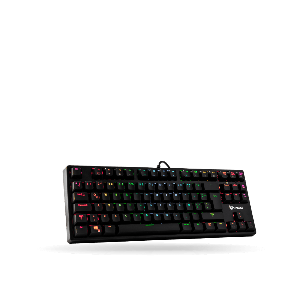 Teclado Gamer Mecánico VSG 80% VSG ALNITAK TKL RGB Black, Switch RED Kailh (VG-KM982-BLK-RED)