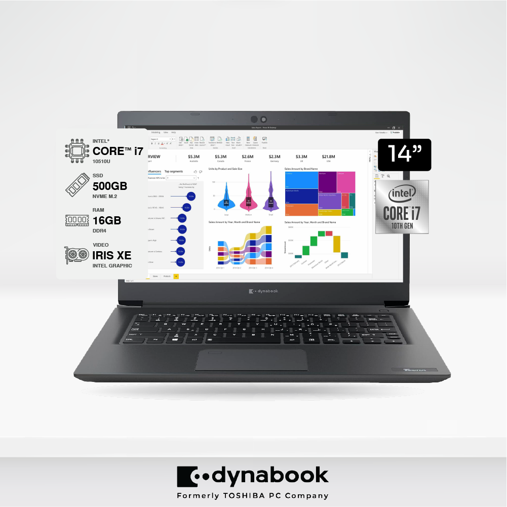 Laptop Dynabook Tecra A40-G Intel Core i7 10510U 16GB RAM 500GB SSD LED 14″ HD FreeDOS