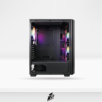 Case Gaming 1ST PLAYER V4-G (Negro) 4 Cooler RGB, Vidrio templado, Sin Fuente.