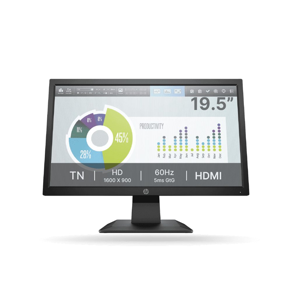 Monitor HP P204V 19.5" HD 1600 x 900, 60Hz, 5ms, VGA-HDMI