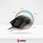 Mouse Gamer MSI FORGE GM300, Black, Led RGB - 5 Botones - 7200 DPI, USB