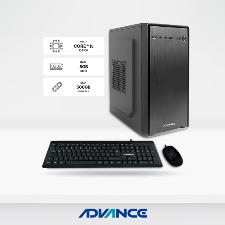 PC ADVANCE Visson VM1460, Intel Core I5-12450H, Ram 8GB DDR4, Disco Solido M.2 500GB, WiFi, 2xHDMI, 1xDP