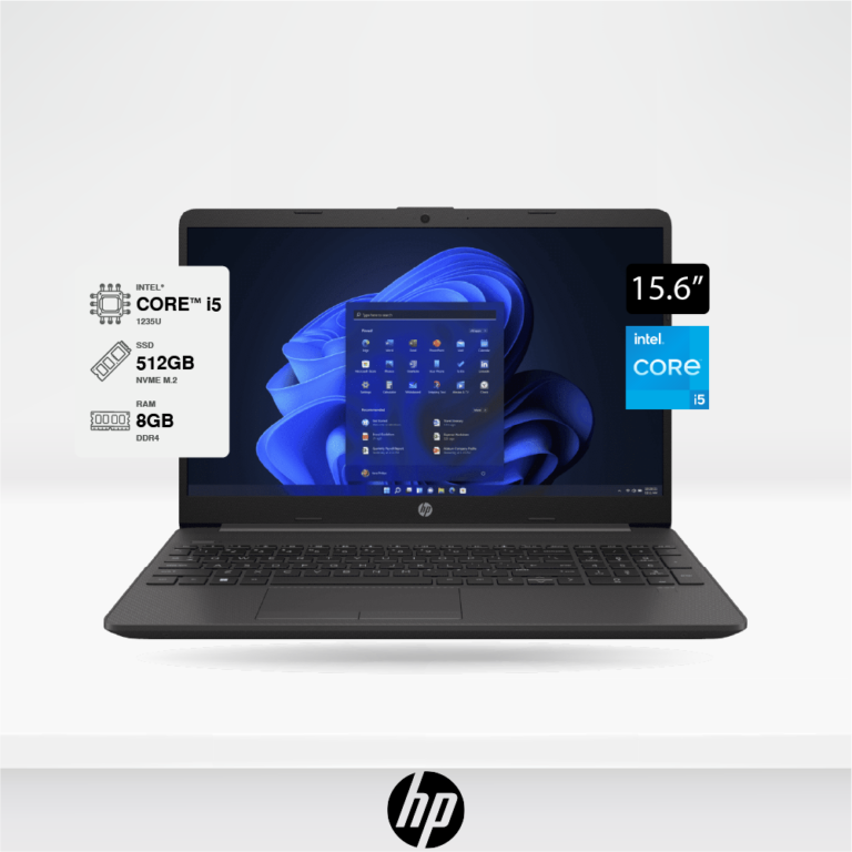 Laptop HP 250 G9 i5-1235U, Pantalla 15.6" Ram 8GB, Disco solido M.2 512GB, FreeDOS, 9S7D5AT.