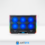 Cooler para laptop ANTRYX XTREME AIR X600 PLUS, 17", RGB, 8 niveles ajuste.