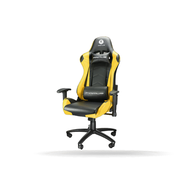 Silla Gamer PRIMUS Gaming Chair THRONOS 100T Amarillo/Negro Sop 120KG | PCH-102YL