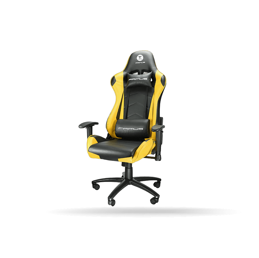 Silla Gamer PRIMUS Gaming Chair THRONOS 100T Amarillo/Negro Sop 120KG | PCH-102YL