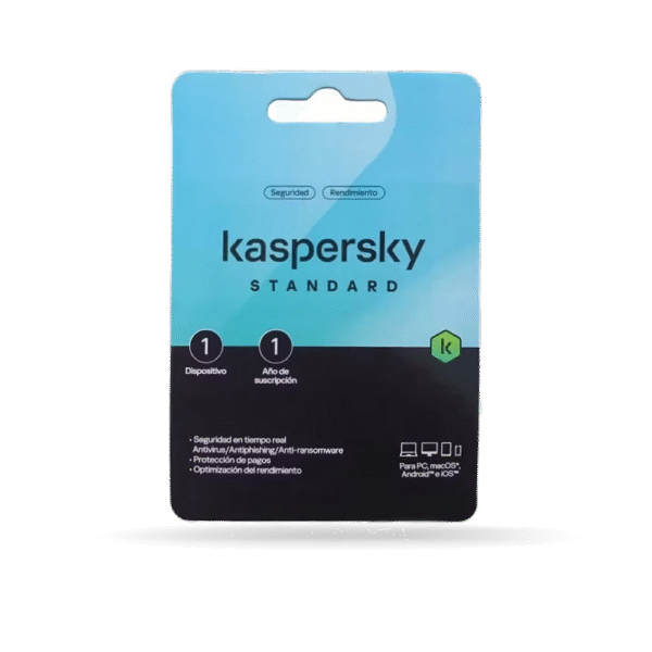 Antivirus Kaspersky STANDARD Para 1 Dispotivo Por 1 Año - Blister