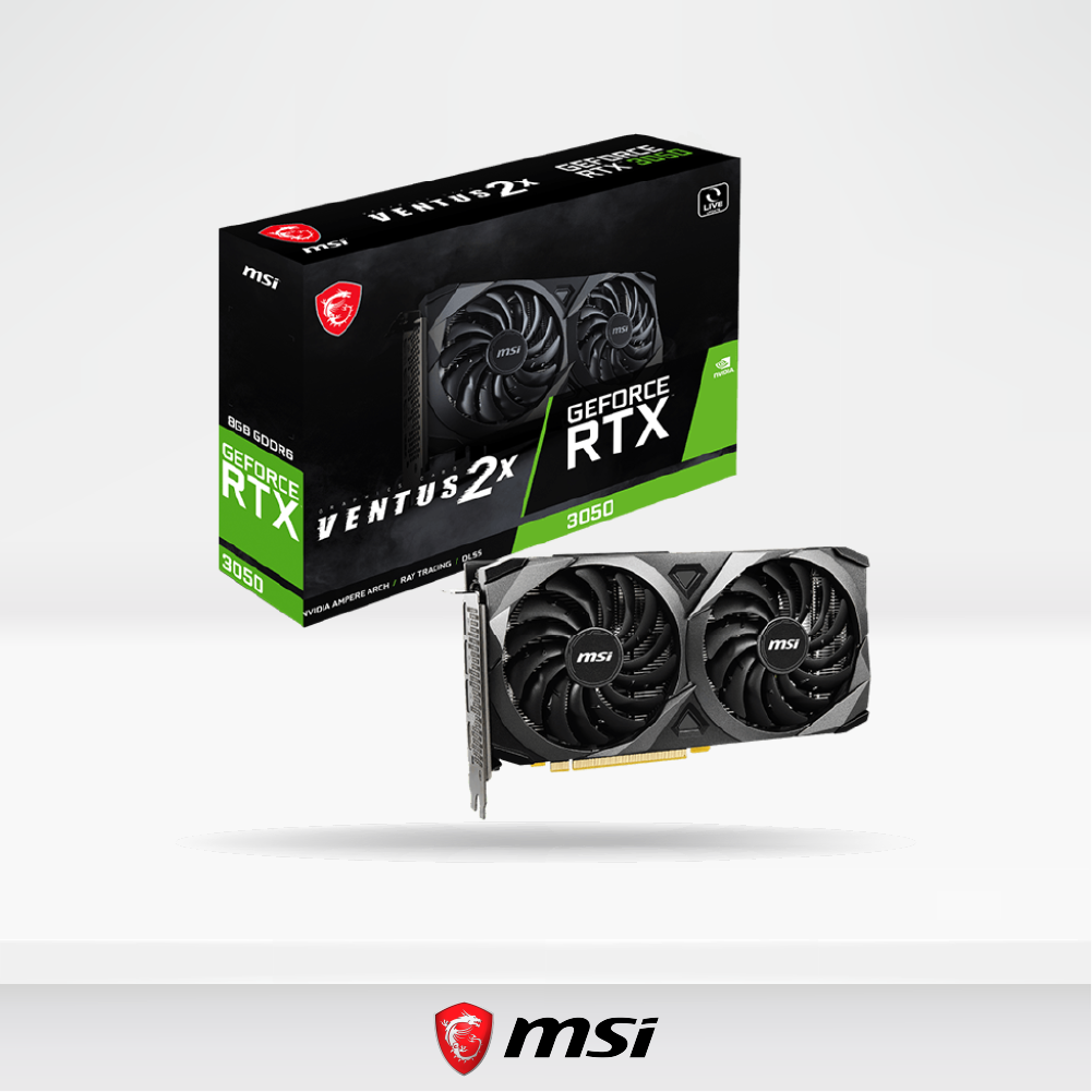 Tarjeta de Video MSI GeForce RTX 3050 VENTUS 2X XS 8G OC, 8GB GDDR6, 1xDP - 1xHDMI - 1xDVI