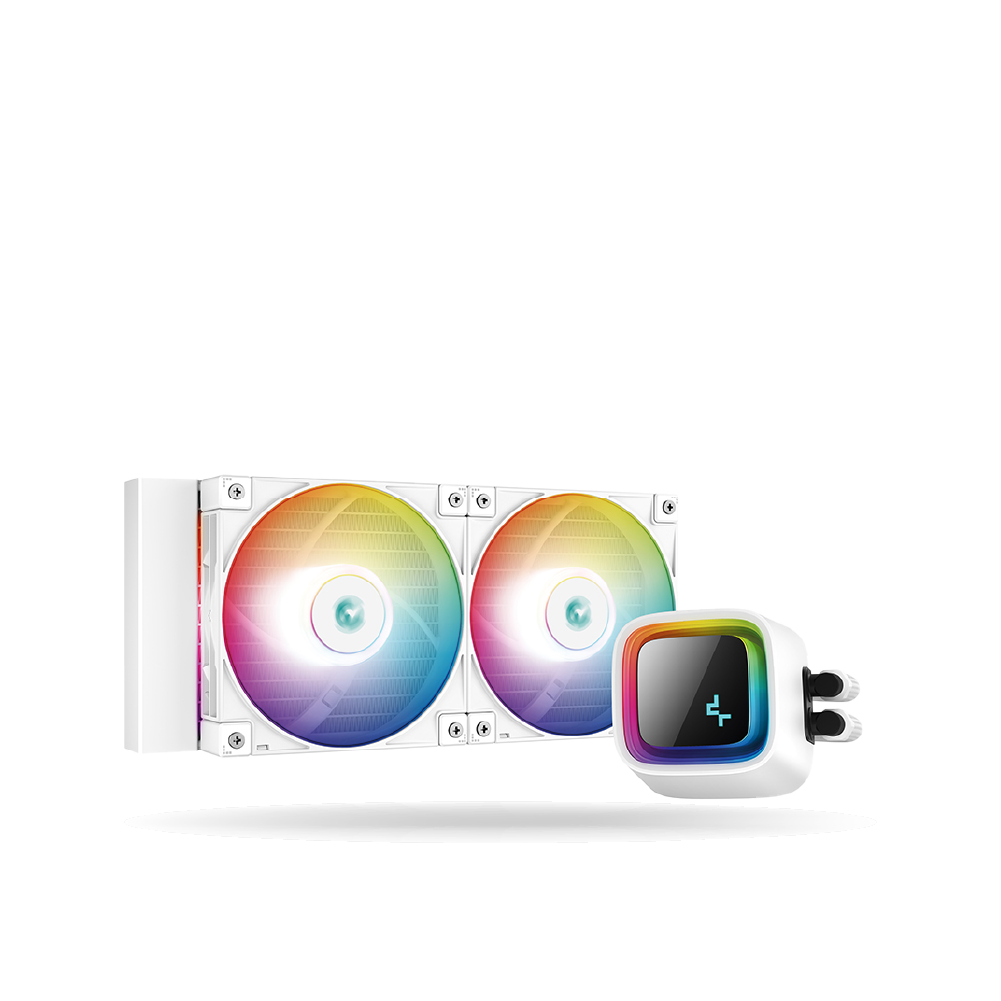 Sistema de Enfriamiento Liquido DEEPCOOL LE520 WH, White aRGB, 2 Cooler 120mm, TDP 220W