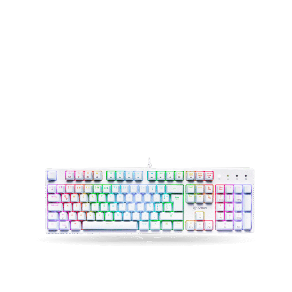 Teclado Gamer Mecanico 100% VSG ALNILAM RGB WHITE, Switch RED Kailh (VG-KM983-WHT-RED)