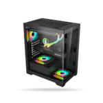 Case Gaming 1ST PLAYER Mi7 Black 3 Cooler ARGB, Control remoto, Sin Fuente.
