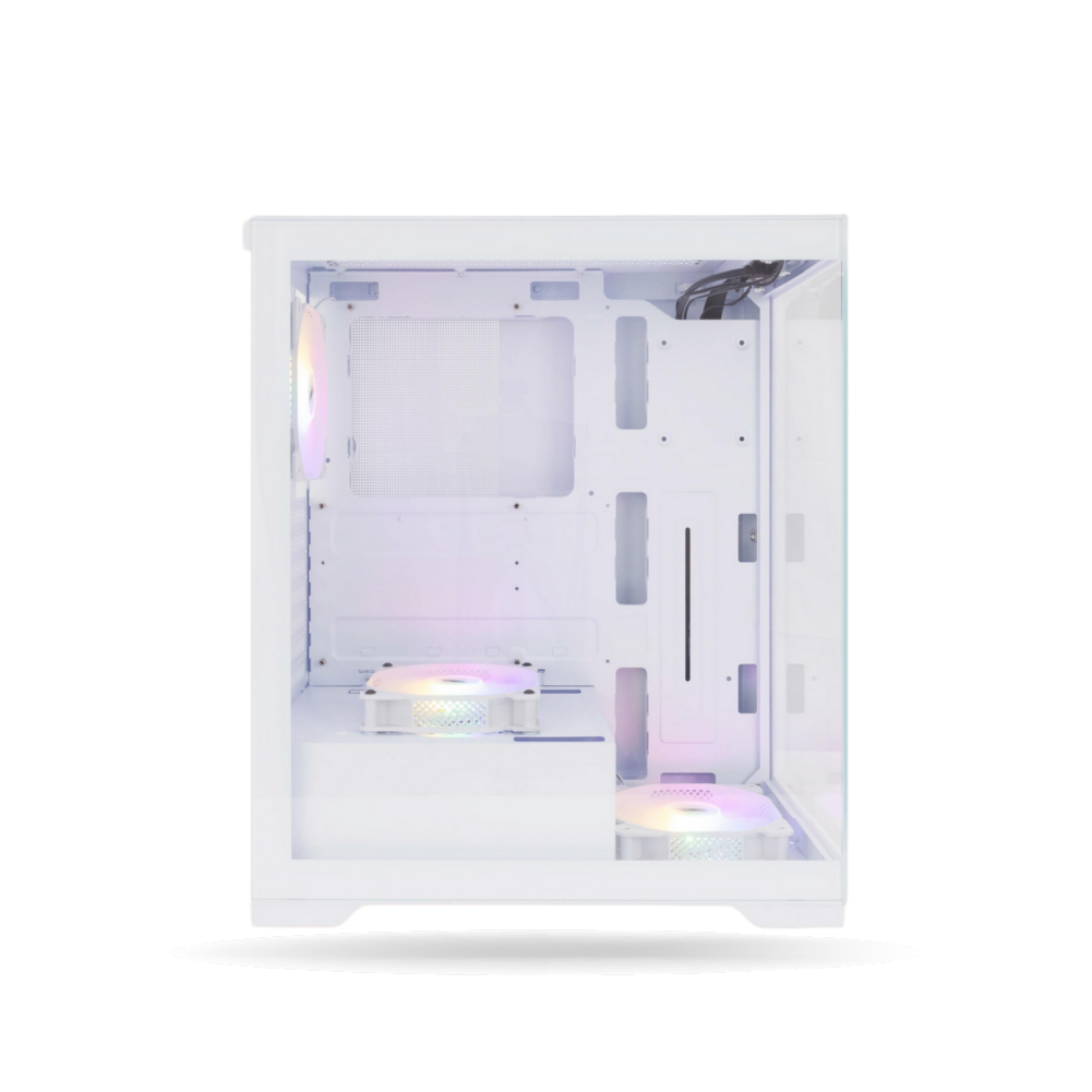 Case Gaming 1ST PLAYER Mi7 White 3 Cooler ARGB, Control remoto, Sin Fuente.