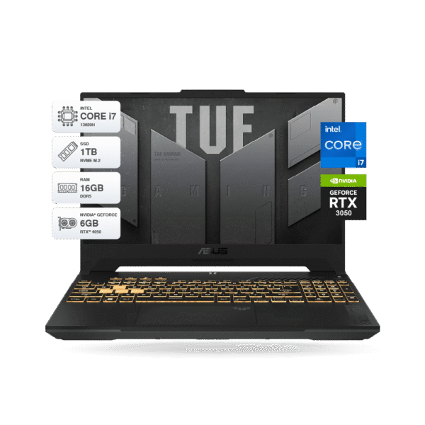 Laptop ASUS TUF F15 FX507VU, 15.6" FHD IPS, i7-13620H, 16GB DDR5, SSD 1TB M.2, Nvidia RTX 4050 6GB GDDR6, FreeDOS