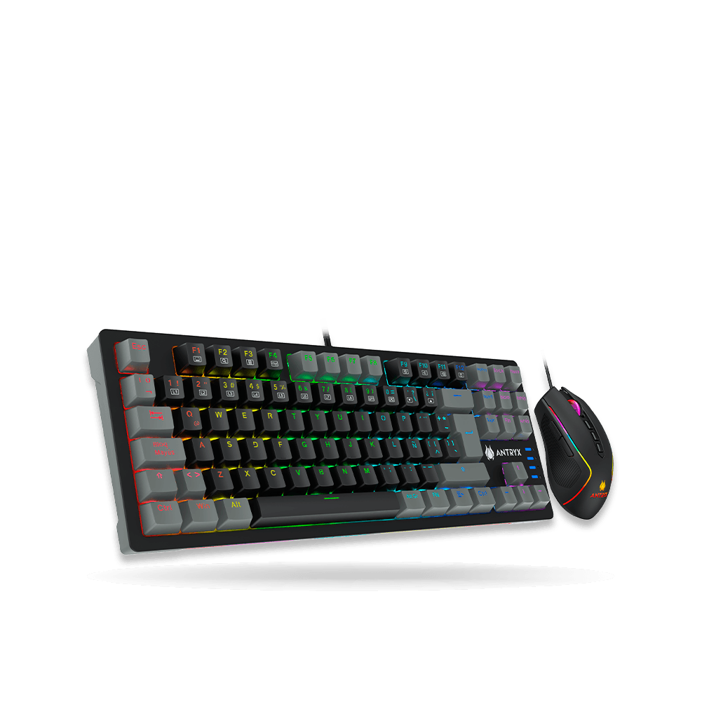 Kit Gaming ANTRYX GC-5500, Teclado Mecanico + MOUSE, SWITCH BLUE