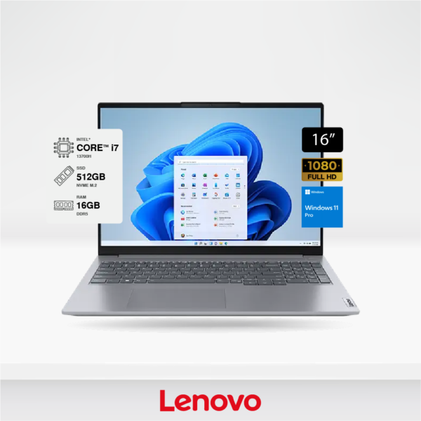 Laptop Lenovo ThinkBook 16 G6 IRL, 16" FHD, Core i7-13700H, DDR5 16GB, 512GB SSD, Windows 11Pro