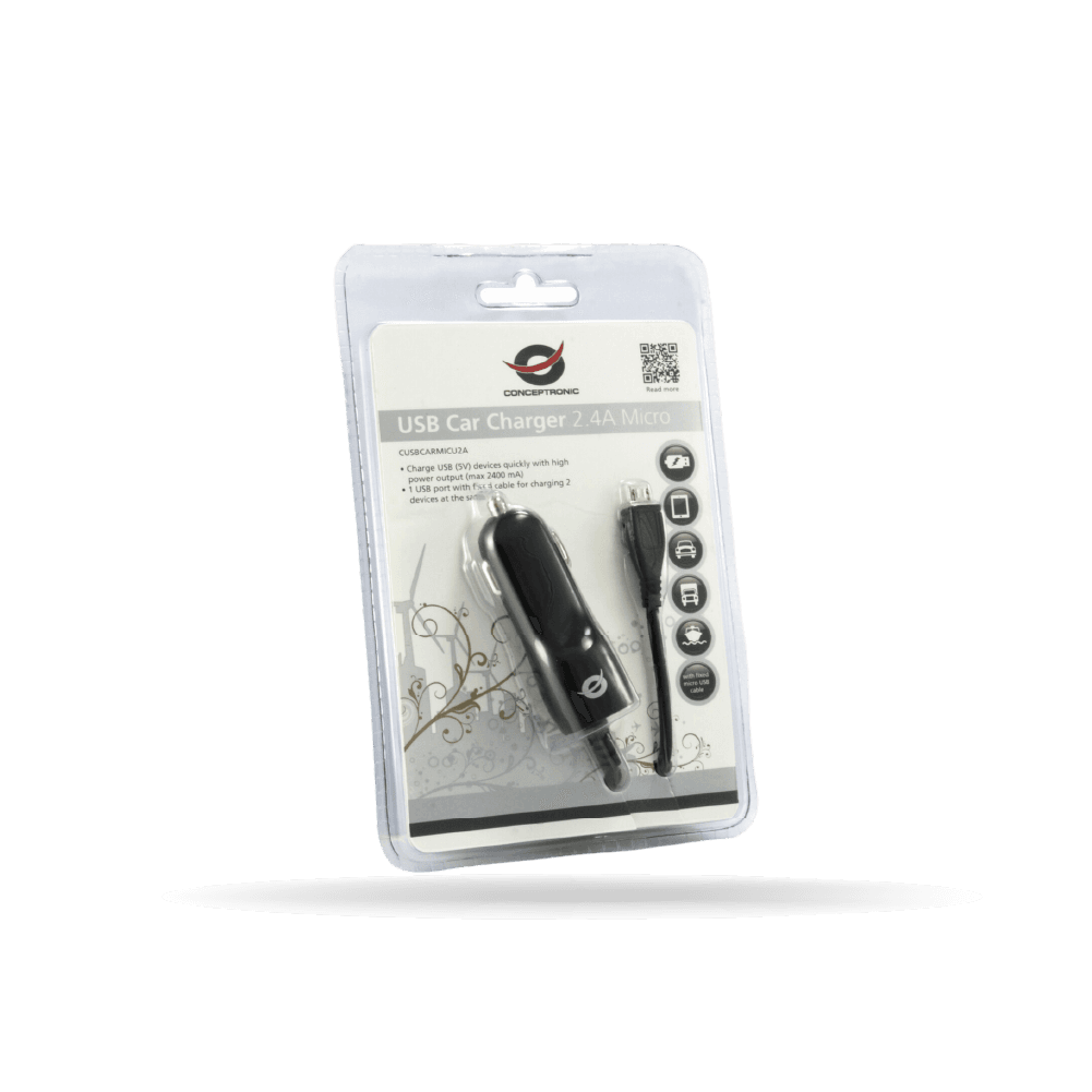Cargador Conceptronic Coche Usb 2.0 (CUSBCARMICU2A)