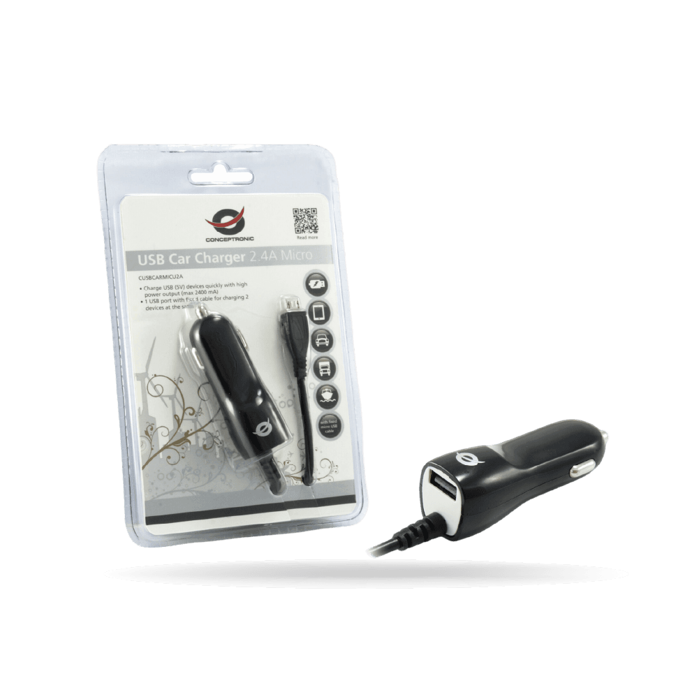 Cargador Conceptronic Coche Usb 2.0 (CUSBCARMICU2A)