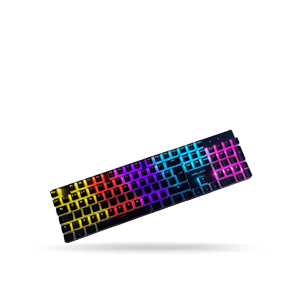 Teclado MECANICO HALION GAMING ASGARD HA-KG941 USB, SWITCH BLUE, LED