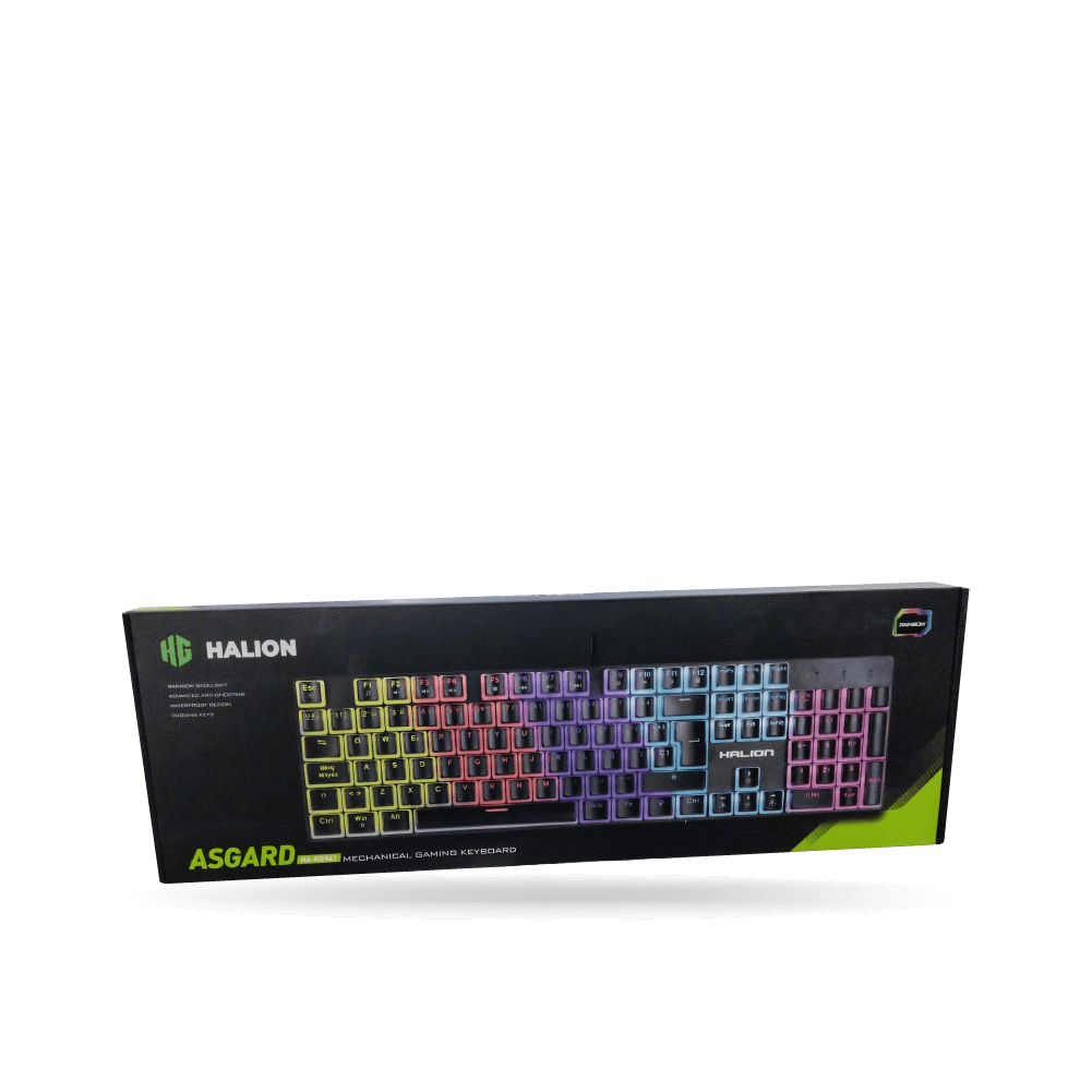 Teclado MECANICO HALION GAMING ASGARD HA-KG941 USB, SWITCH BLUE, LED