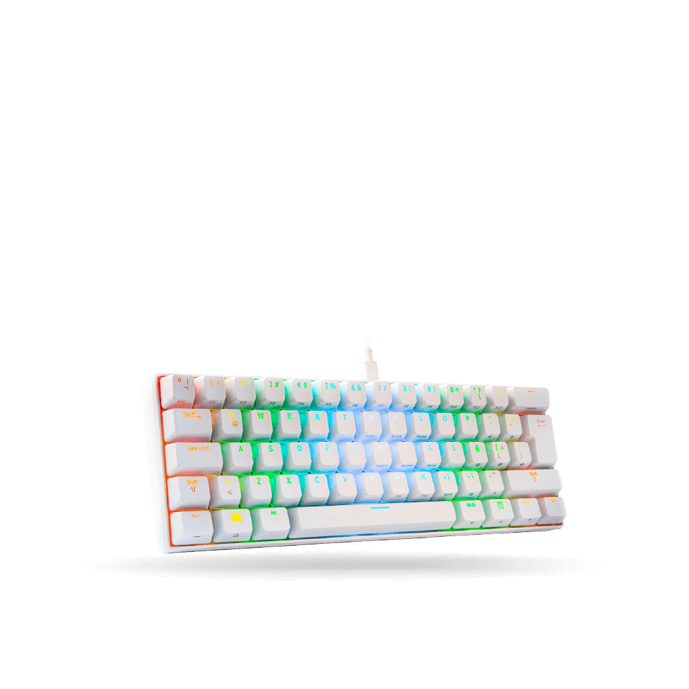 Teclado Gamer Mecanico 60% VSG MINTAKA RGB White, Switch Brown Kailh (VG-KM981-WHT-BRW)