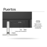 Monitor HP 524SF De 23.8'' FHD 1920x1080, Panel IPS, 100HZ, 5MS, 1xVGA, 1xHDMI, NEGRO.