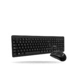 Kit Teros Inalambrico Multimendia Teclado + Mouse TE-4061N, 2.4GHz, Receptor nano USB, Negro.