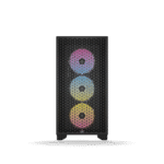 Case Corsair Mid Tower 3000D Airflow Black, 2x cooler RGB, Sin fuente
