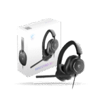 Auricular Gamer MSI Maestro 300 Black, Cableado con Micrófono desmontable, Multiplataforma con adaptador USB-C a USB-A