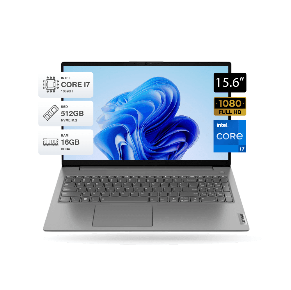 Laptop Lenovo V15 G4 IRU 15.6" FHD i7 13620H, RAM 16GB, SSD M.2 512GB, FreeDOS, iron Grey.