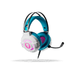 Audifono Gamer Xtech, edición Marvel Ghost Spider, blanco | azul, over-ear LED, con micrófono, cable TRS 3.5mm + USB 2.2m |