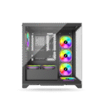 Case Gaming 1ST PLAYER Mi8 Black 4 Cooler ARGB, Sin Fuente.