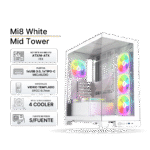 Case Gaming 1ST PLAYER Mi8 White 4 Cooler ARGB, Sin Fuente. 1 Case Gaming 1ST PLAYER Mi8 White 4 Cooler ARGB, Sin Fuente.