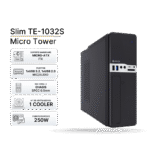 Case TEROS Slim TE 1032S Fuente 250W, Micro ATX, Color Negro