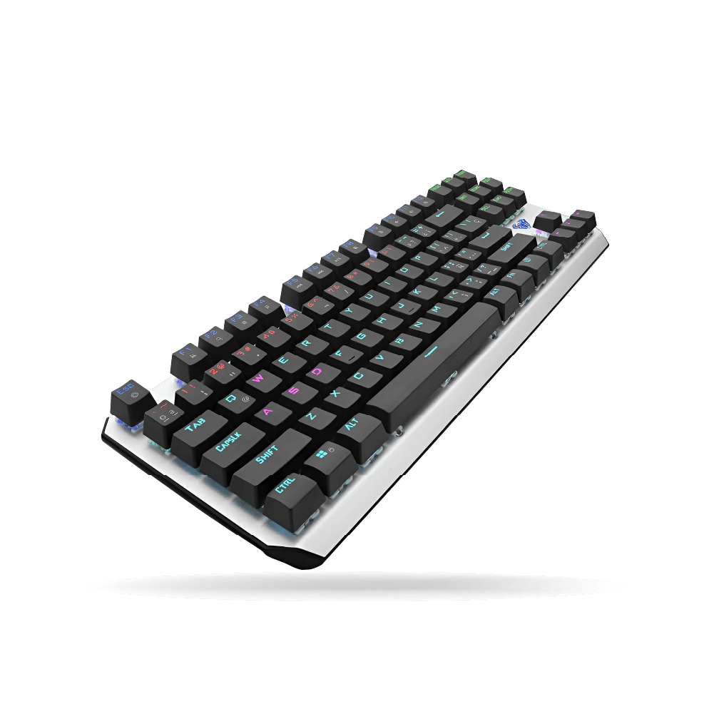 Teclado Mecánico Aula F2067 Retroiluminado Black/Grey, Switch BLUE, cable, 75%